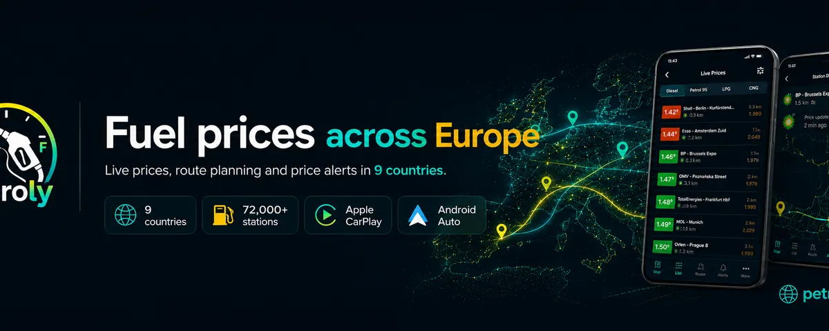 Petroly - Fuel prices across Europe. Compare live prices, plan smarter stops and save across borders.