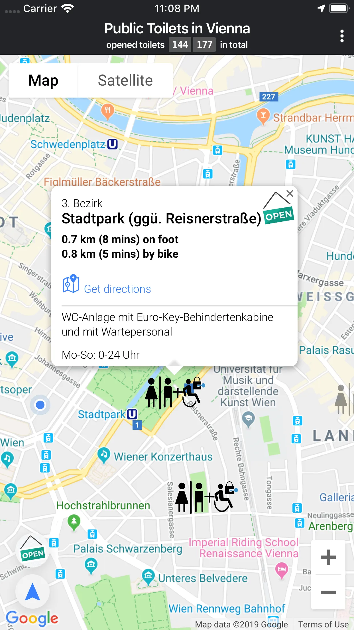 Public Toilets in Vienna — detail view